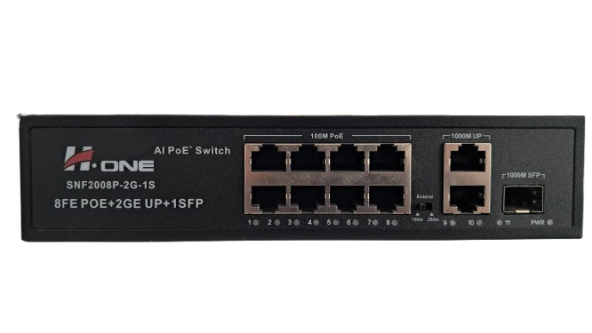 سوییچ 8 پورت اچ وان POE مدل H.One Switch SNF2008P-2G-1S