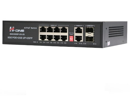 سوییچ 8 پورت POE گیگ اچ وان مدل H1 Switch SNG3008P-2G-2S
