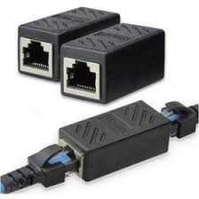 برل شبکه 1 به 1 RJ45 فلزی مشکی رنگ