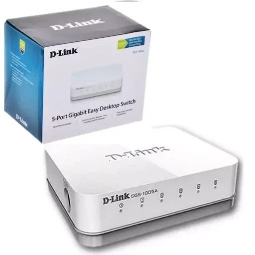 سوئیچ دسکتاپ 5 پورت گیگابیتی دی-لینک مدل DGS-1005A