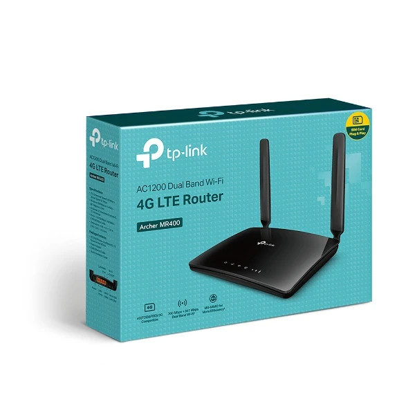 مودم روتر بیسیم سیم کارتی 4G LTE تی پی-لینک مدل MR400 V4.20
