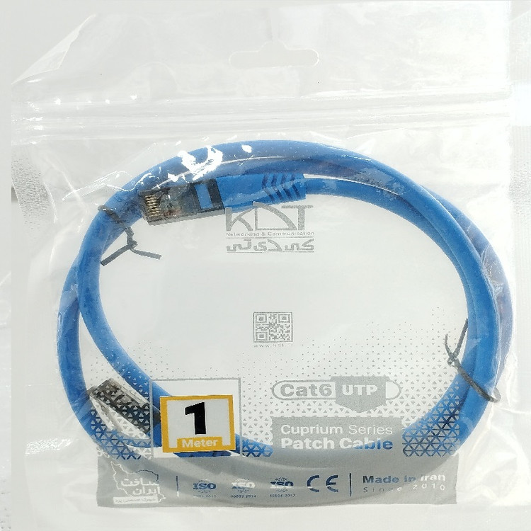 کابل پچ کورد شبکه کی دی تی 100 سانتی متر مدل PC-CM6UTP
