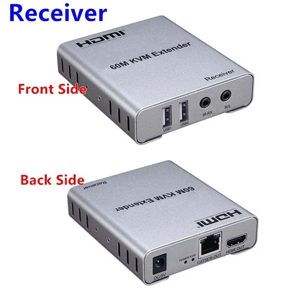 اکستندر HDMI KVM ونتولینک 60 متری با خروجی صدا
