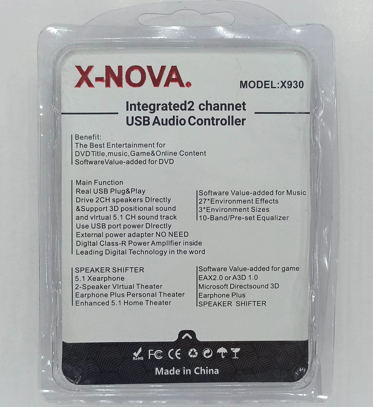 کارت صدا اکسترنال X-NOVA