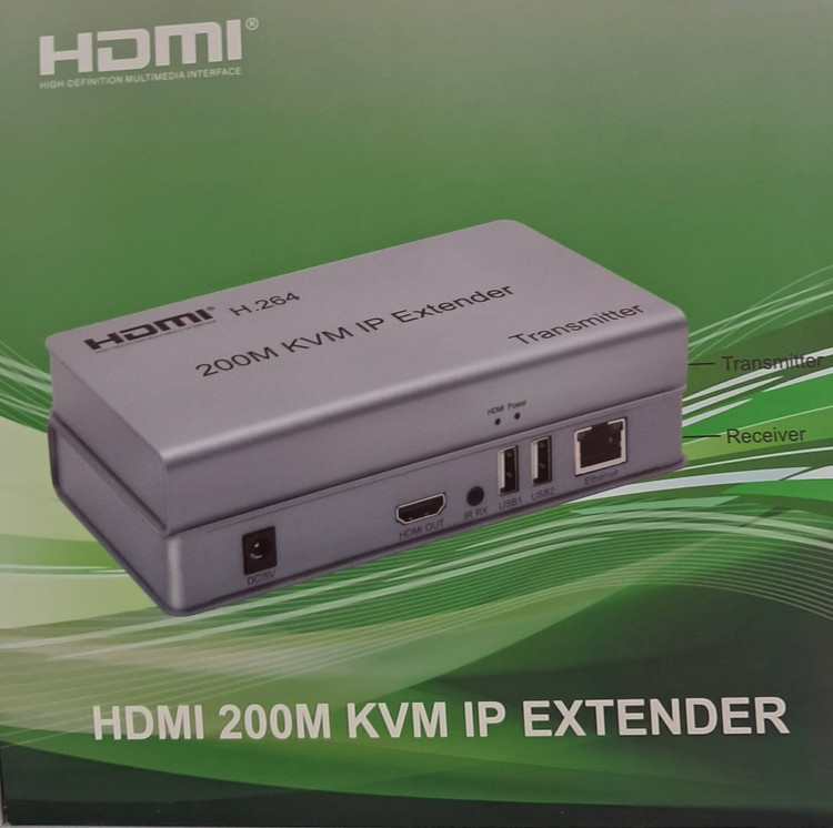 اکستندر HDMI و KVM تا 200 متر 4K با کابل شبکه و خروجی صدا