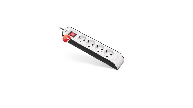 چهار خانه ارتدار پارت الکتریک با کلید و کابل 1/8 متری کد 8757