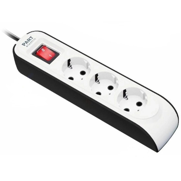 سه خانه ارتدار پارت الکتریک با کلید و کابل 1/8 متری کد 8760