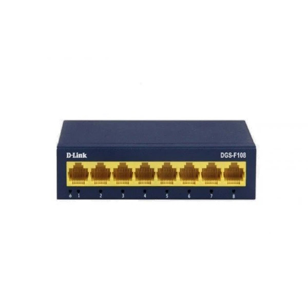 سوئیچ دسکتاپ 8 پورت گیگابیتی دی-لینک مدل DGS-F108