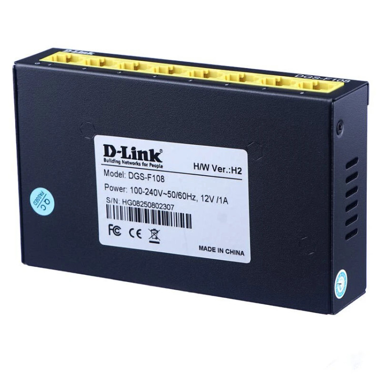 سوئیچ دسکتاپ 8 پورت گیگابیتی دی-لینک مدل DGS-F108